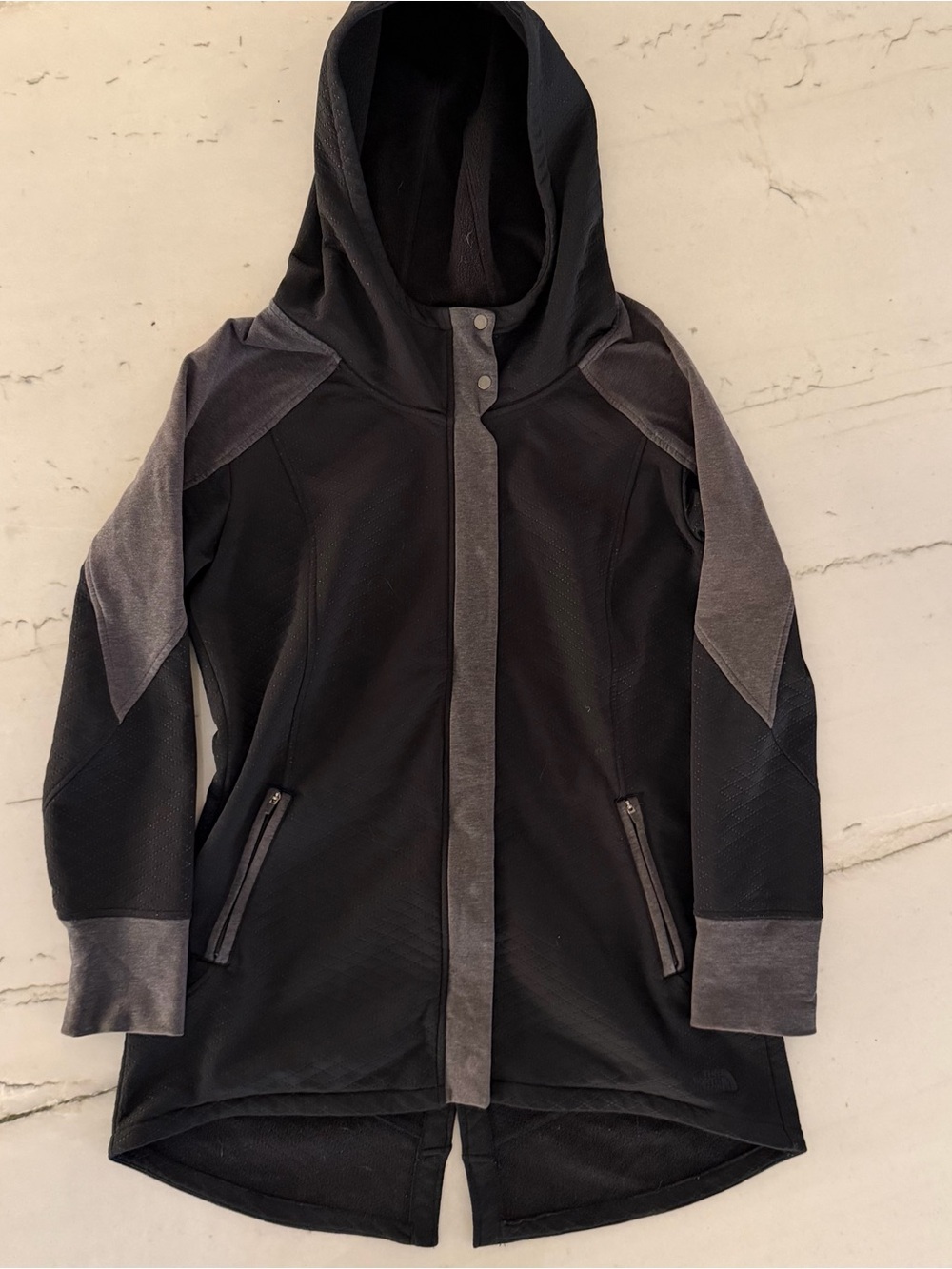 THE NORTH FACE Women’s Recover-Up Long Hooded Jacket Coat Black Size Large